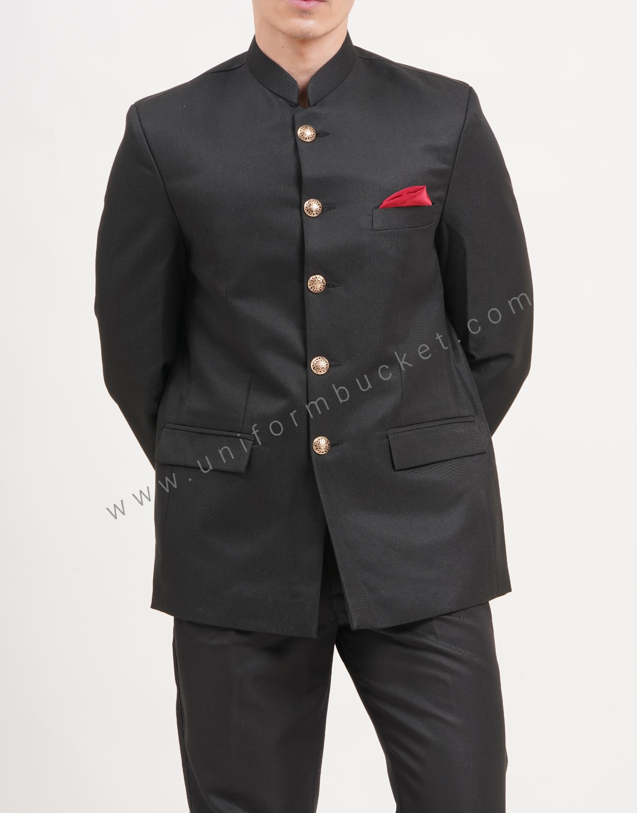 MEN'S BLACK JODHPURI DESIGNER SUIT thumbnail 5